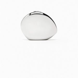 ZARA | Metallic box bag | silver | oval clutch